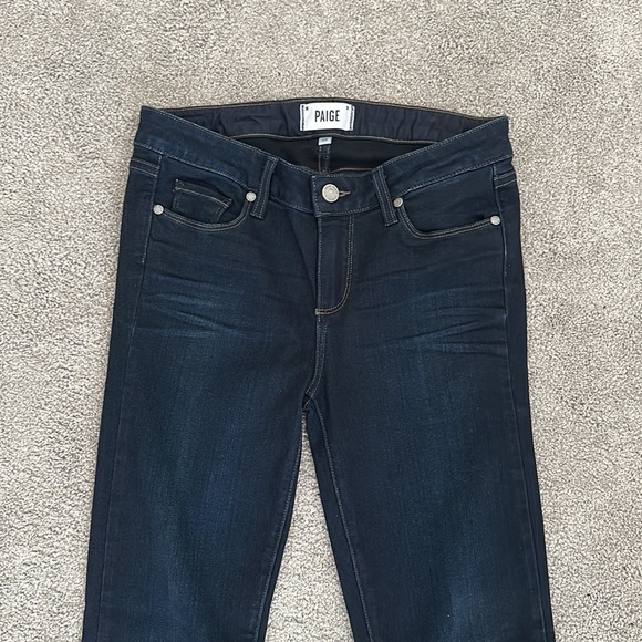 Like new PAIGE deep dark blue Skyline Skinny - Picture 2 of 9